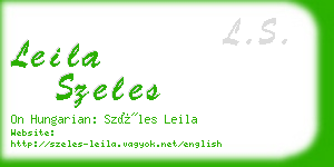 leila szeles business card